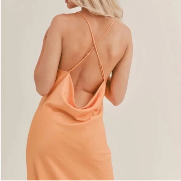 Sage The Label Apricot Midi Slip Dress Size XS - Picture 2 of 5